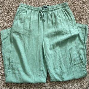 GAP Sage Green Linen Trousers Size M